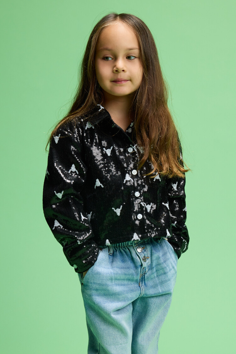 ALIX MINI ALIX KIDS  SEQUINS BULL BLOUSE