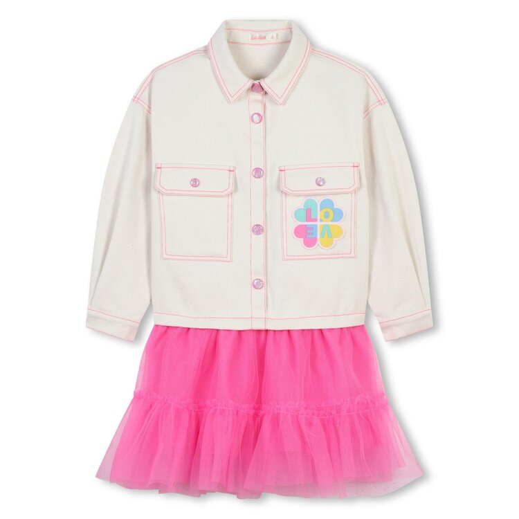 BILLIEBLUSH JURK DENIM TULE