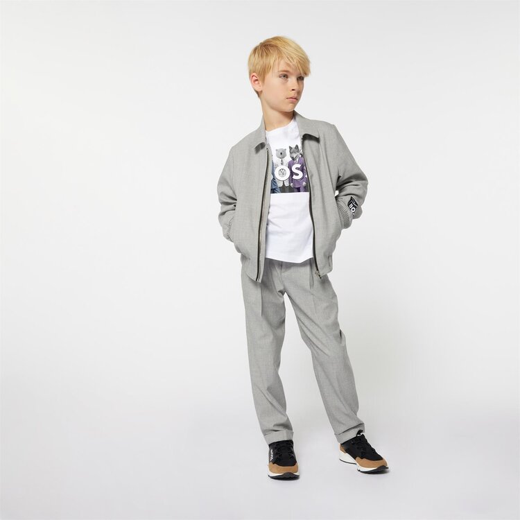 BOSS JONGENS PANTALON GRIJS