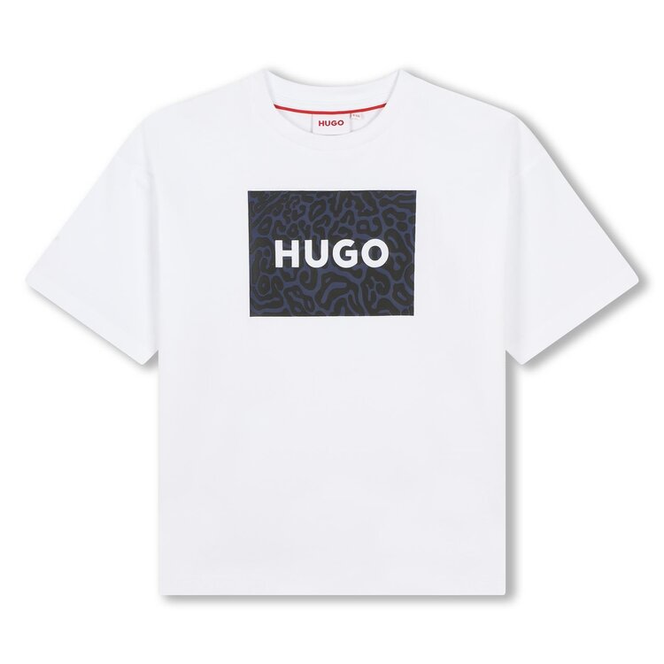 HUGO T-SHIRT BOYS WHITE NAVY