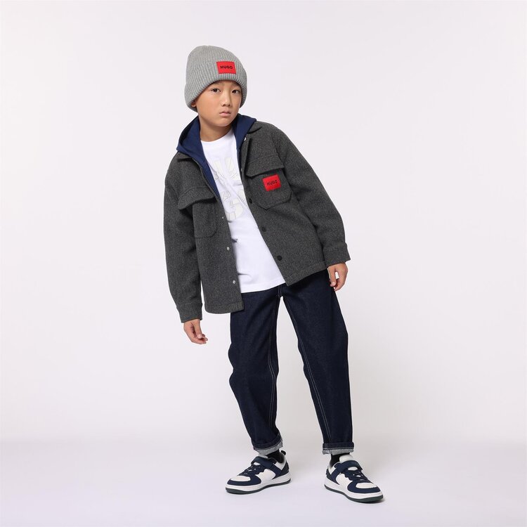 HUGO SHIRT BOYS GREY