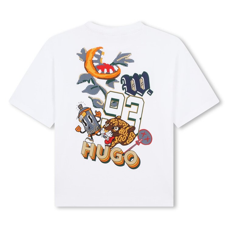 HUGO T-SHIRT JONGENS BACKPRINT