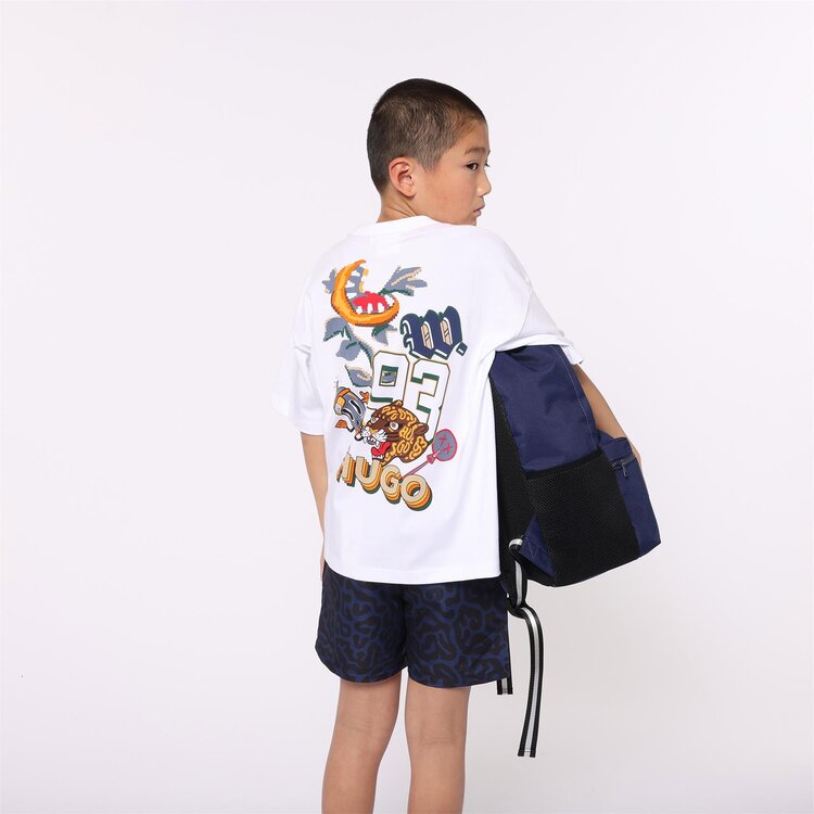 HUGO T-SHIRT JONGENS BACKPRINT