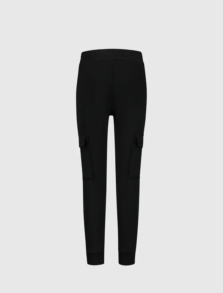 JUNIOR LOGO BADGE CARGO SWEATPANTS BLACK