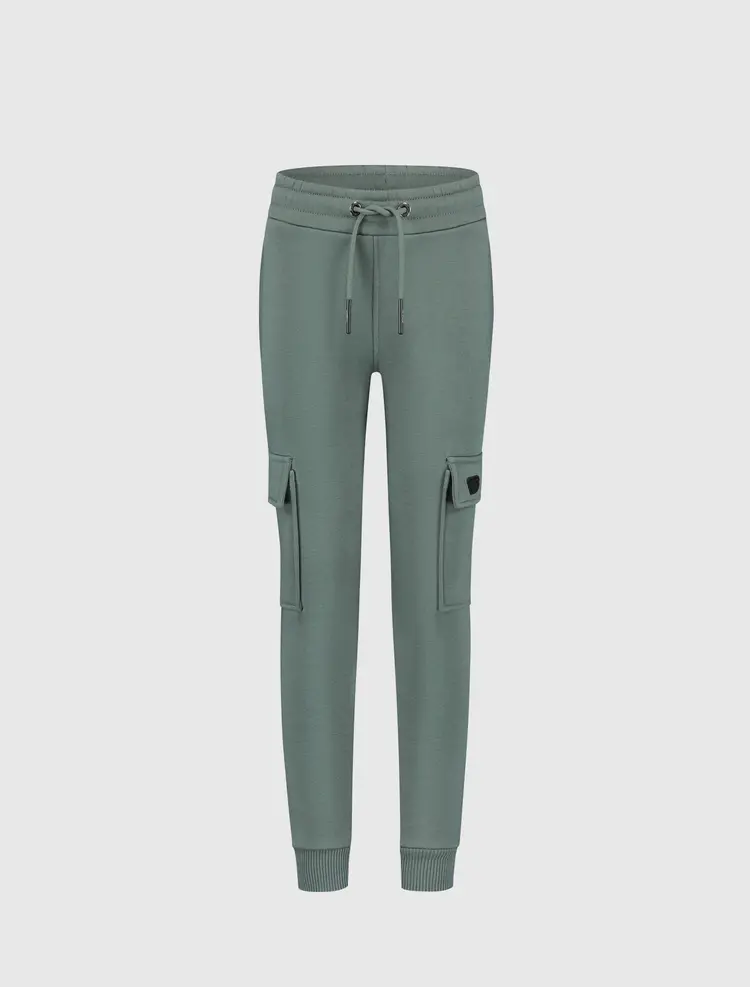 JUNIOR LOGO BADGE CARGO SWEATPANTS ARMY