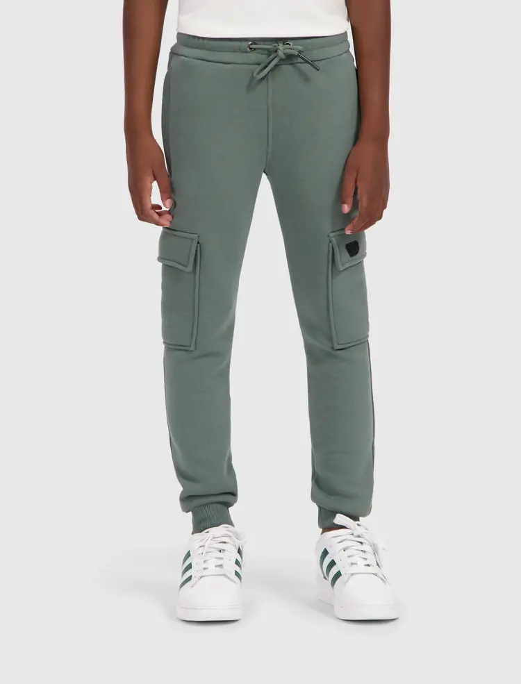 JUNIOR LOGO BADGE CARGO SWEATPANTS ARMY