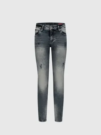 JUNIOR NOAH SLIM FIT JEANS DARK DENIM DARK BLUE DAMAGED
