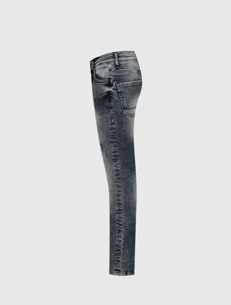 JUNIOR NOAH SLIM FIT JEANS DARK DENIM DARK BLUE DAMAGED