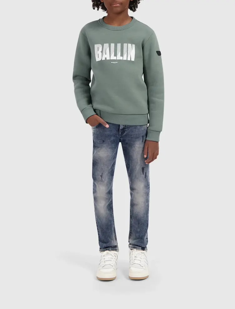 JUNIOR NOAH SLIM FIT JEANS DARK DENIM DARK BLUE DAMAGED