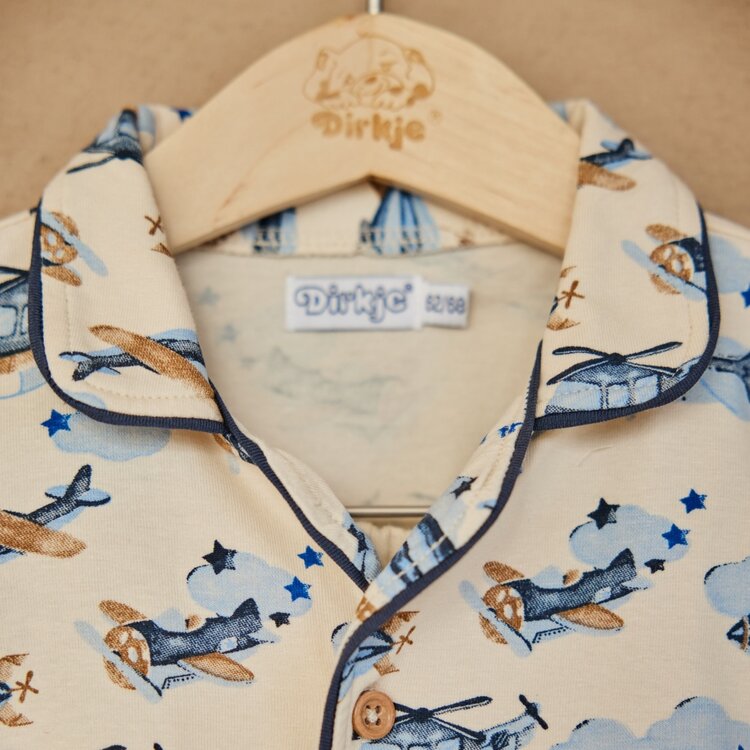 DIRKJE JONGENS BABY PYJAMA VLIEGTUIGEN