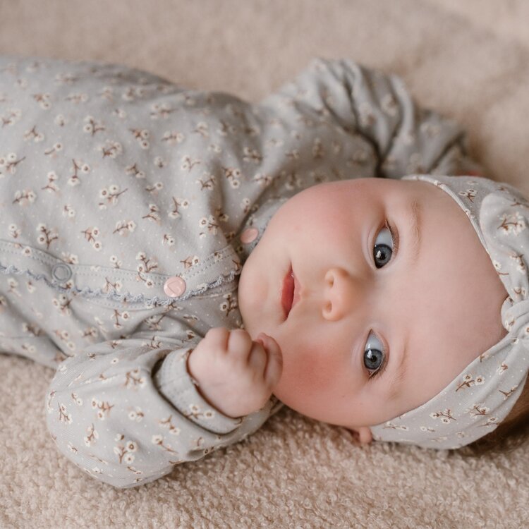 DIRKJE BABY MEISJES SET MET HAARBAND BLOEMETJES