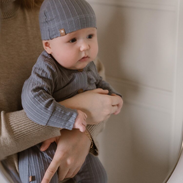 DIRKJE BABY JONGENS BOXPAKJE+MUTSJE BLAUW