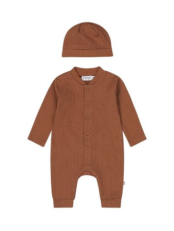 DIRKJE BABY JONGENS BOXPAKJE+MUTSJE BRUIN