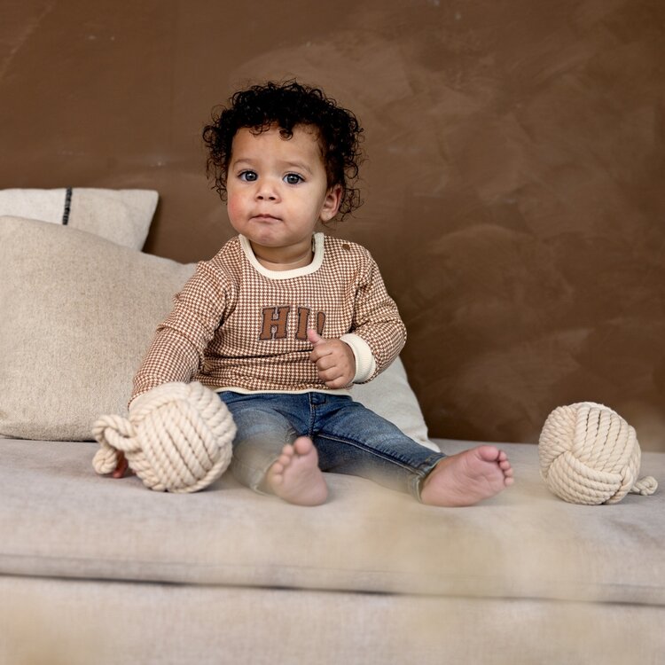 DIRKJE BABY JONGENS TRUI  PIED DE POULE