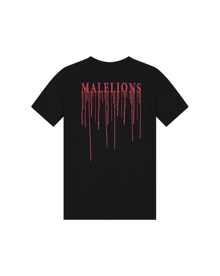 JUNIOR PAINTER T-SHIRT ZWART/ROOD