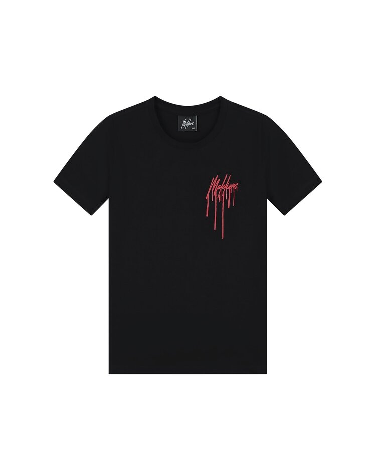 JUNIOR PAINTER T-SHIRT ZWART/ROOD