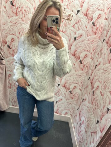 DAMES OVERSIZED TRUI KOL/KABEL