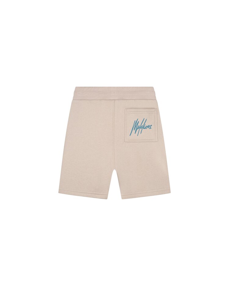 MALELIONS JONGENS  SHORT JUNIOR STRIPED SIGNATURE  TAUPE