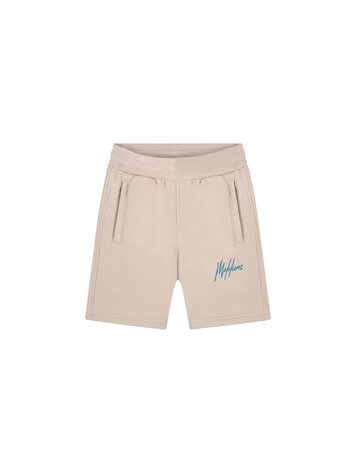 MALELIONS JONGENS  SHORT JUNIOR STRIPED SIGNATURE  TAUPE