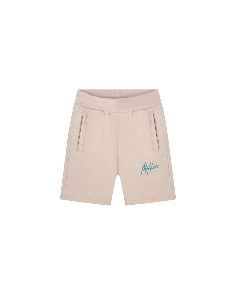 MALELIONS JONGENS  SHORT JUNIOR STRIPED SIGNATURE  TAUPE