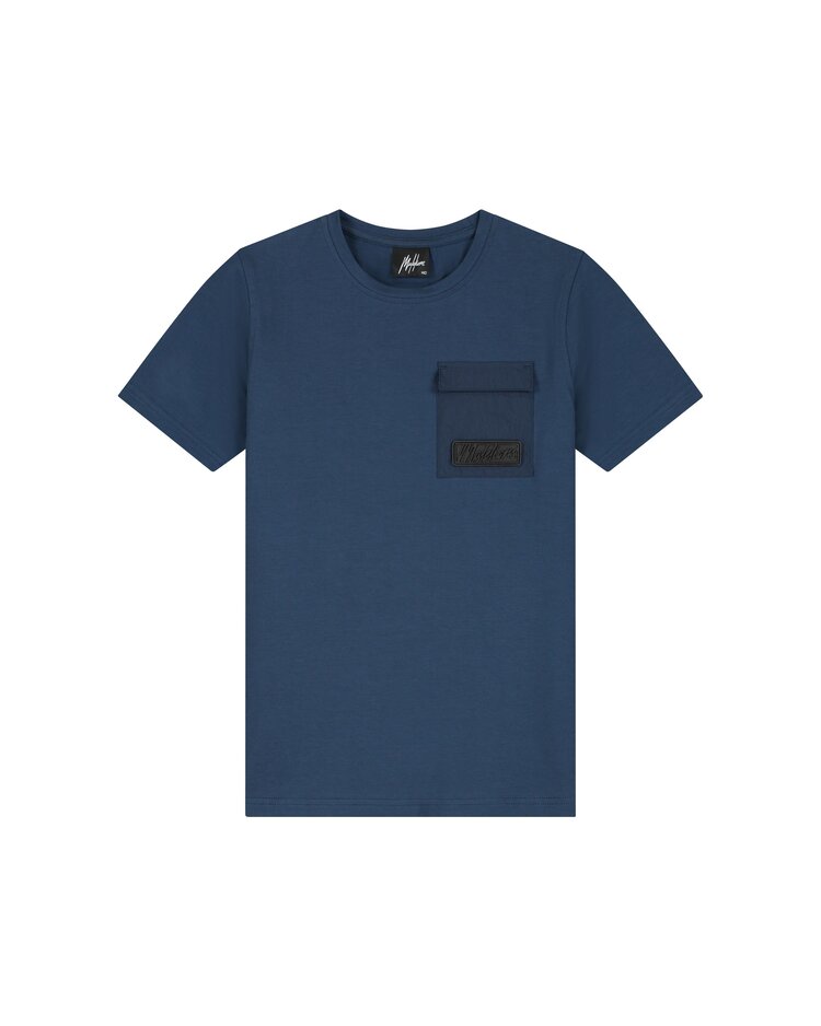 MALELIONS MALELIONS  JONGENS JUNIOR T-SHIRT NYLON POCKET NAVY