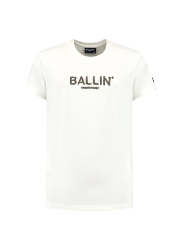 BALLIN JONGENS REGULAR FIT CREWNECK SS T-SHIRT OFF WHITE