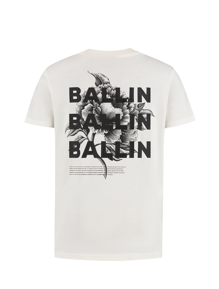 BALLIN JONGENS LOOSE FIT CREWNECK SS T-SHIRT OFF WHITE