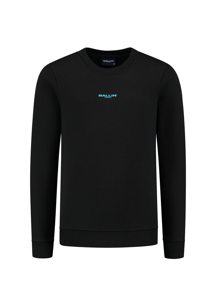 BALLIN AMSTERDAM BALLIN JONGENS REGULAR CREWNECK LS SWEATER ZWART