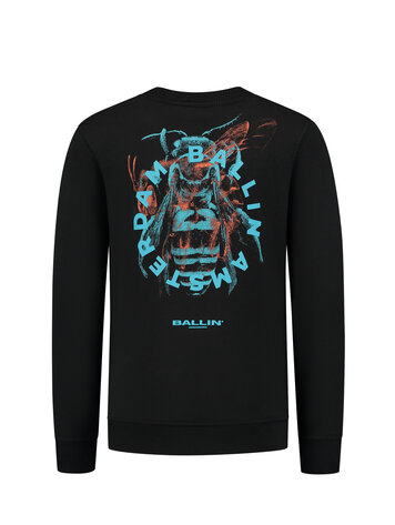 BALLIN JONGENS REGULAR CREWNECK LS SWEATER ZWART