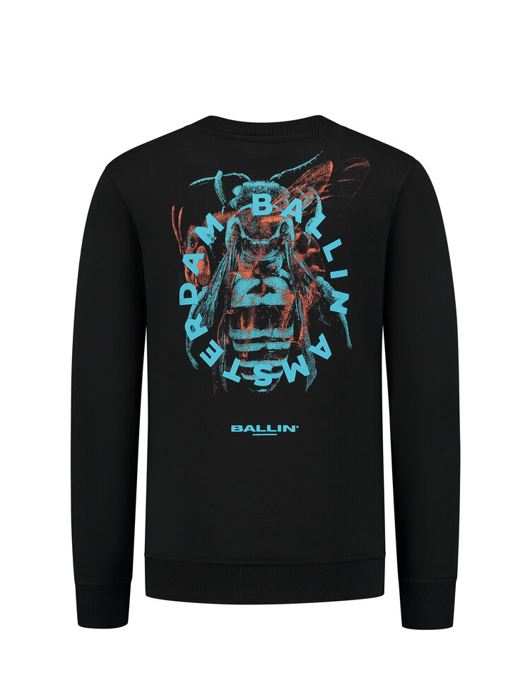 BALLIN AMSTERDAM BALLIN JONGENS REGULAR CREWNECK LS SWEATER ZWART