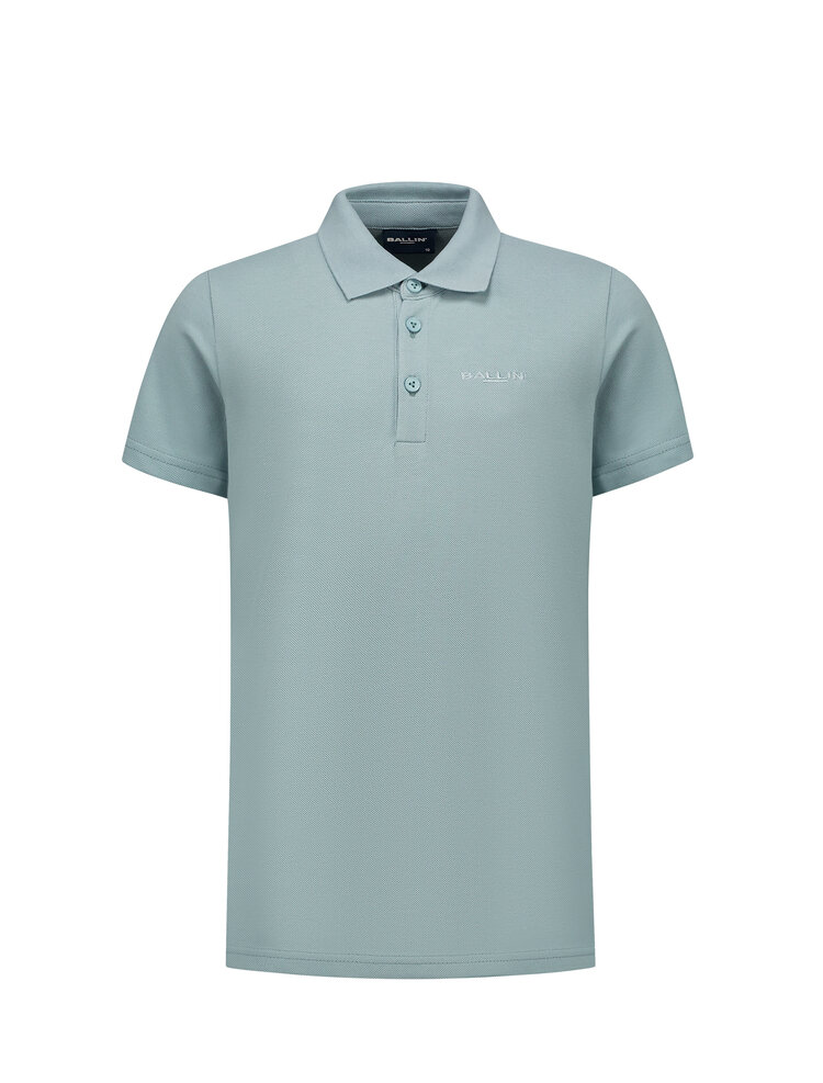 BALLIN JONGENS POLO SHIRT BLAUW GRIJS