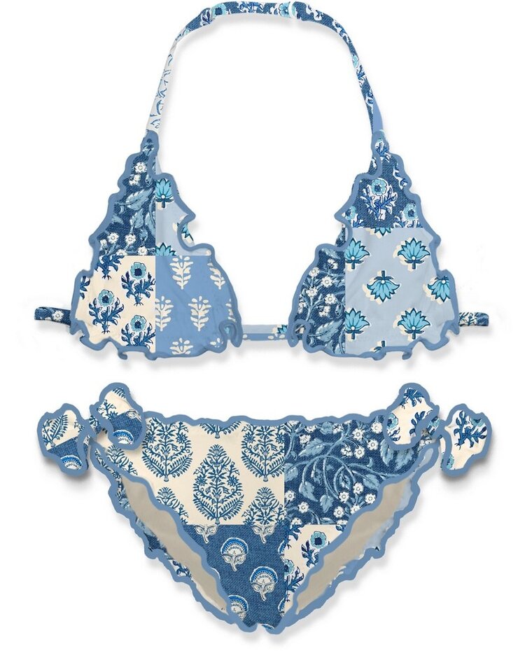 SAINT BARTH MEISJES BIKINI RADICAL PATCH BLAUW