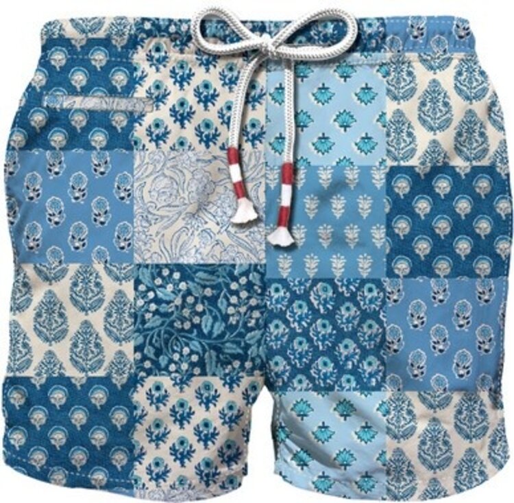 SAINT BARTH JONGENS ZWEMBROEK RADICAL PATCH BLAUW