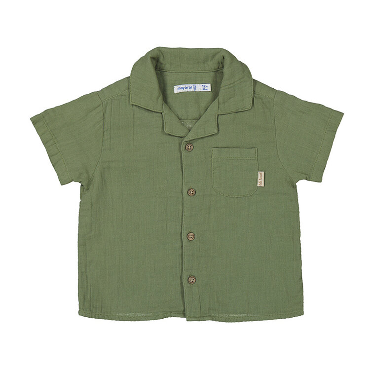 MAYORAL BABY JONGENS KNOOP SHIRT GROEN