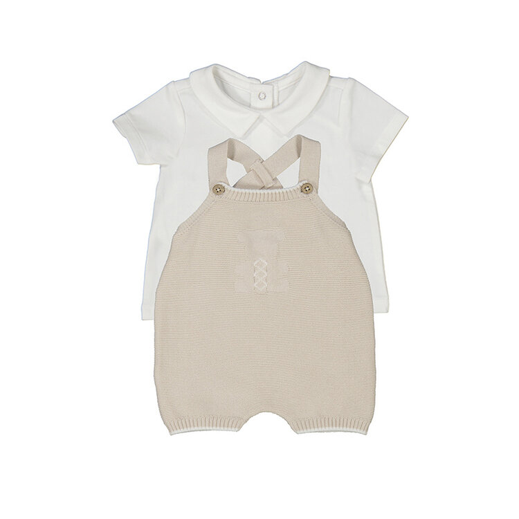 MAYORAL BABY JONGENS SALOPETTE SET BEIGE
