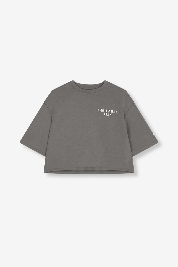 ALIX THE LABEL ALIX FLOWY CROPPED T-SHIRT