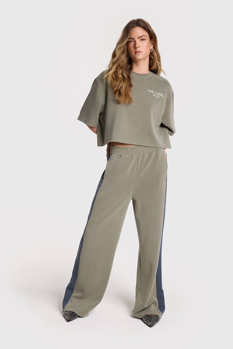 ALIX THE LABEL ALIX FLOWY CROPPED T-SHIRT