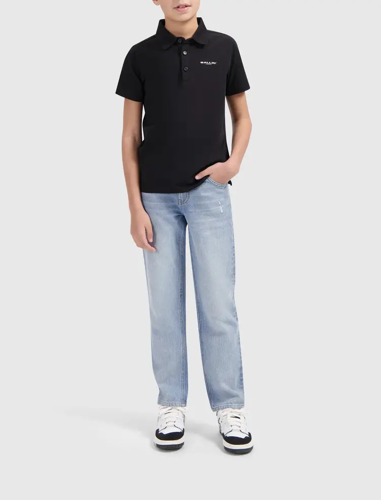 BALLIN JONGENS POLO SHIRT ZWART