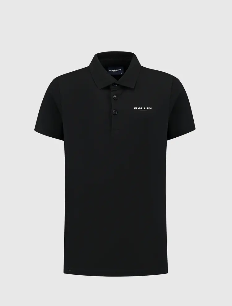 BALLIN JONGENS POLO SHIRT ZWART