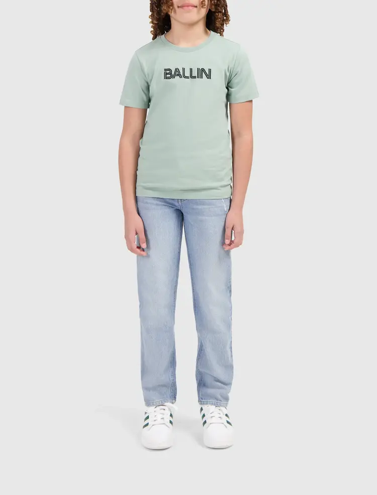 BALLIN JONGENS REGULAR FIT CREWNECK SS T-SHIRT GROEN
