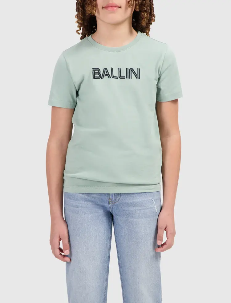 BALLIN JONGENS REGULAR FIT CREWNECK SS T-SHIRT GROEN