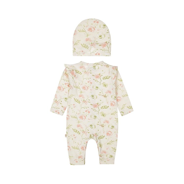 DIRKJE BABY MEISJES SET BOXPAKJE & MUTSJE BLOEMEN