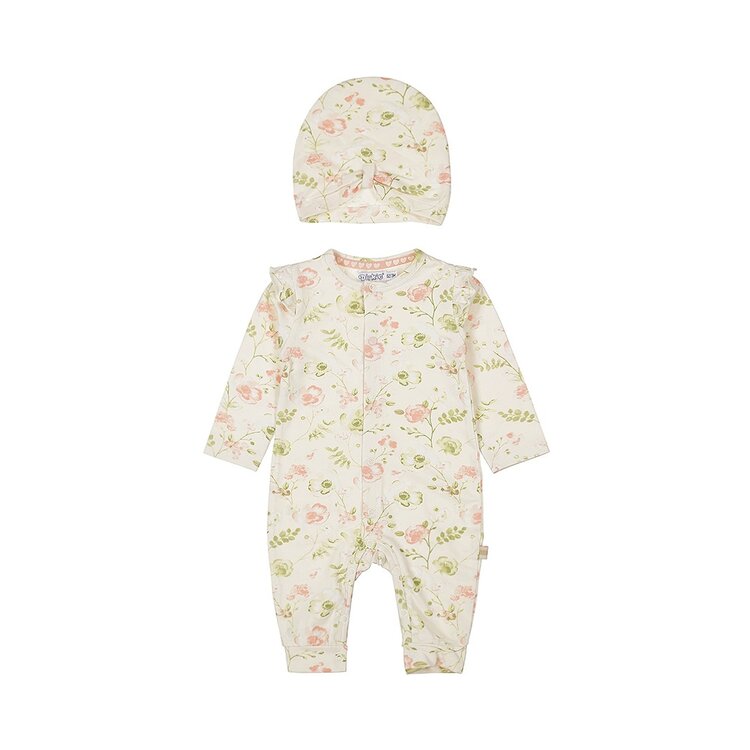 DIRKJE BABY MEISJES SET BOXPAKJE & MUTSJE BLOEMEN