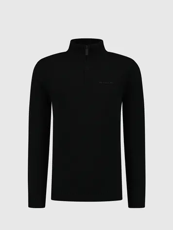 BALLIN  JONGENS JUNIOR HALF ZIP KNIT TRUI ZWART