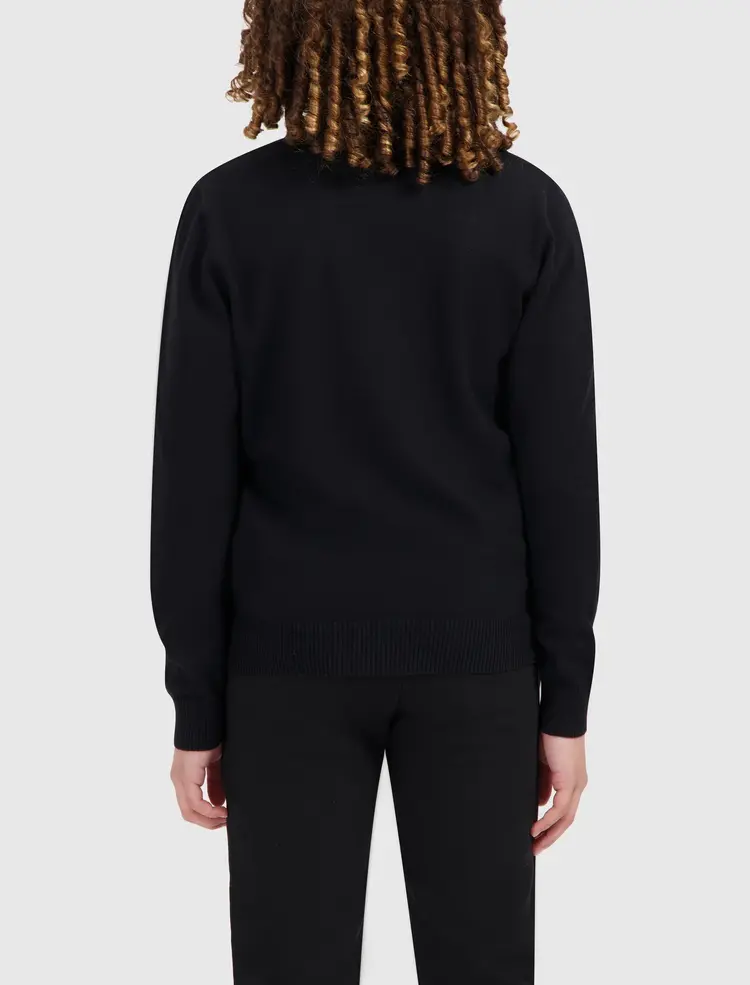 BALLIN  JONGENS JUNIOR HALF ZIP KNIT TRUI ZWART