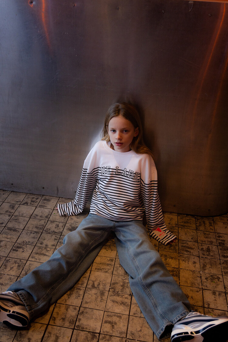 ALIX MINI ALIX KIDS KNITTED STRIPED THE LABEL SWEATER