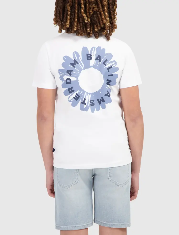 BALLIN JONGENS REGULAR FIT CREWNECK SS T-SHIRT WIT