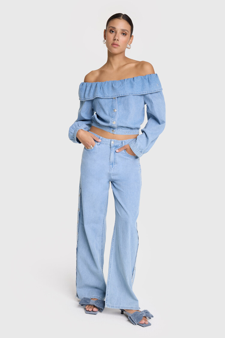 ALIX CHAMBRAY DENIM PANTS