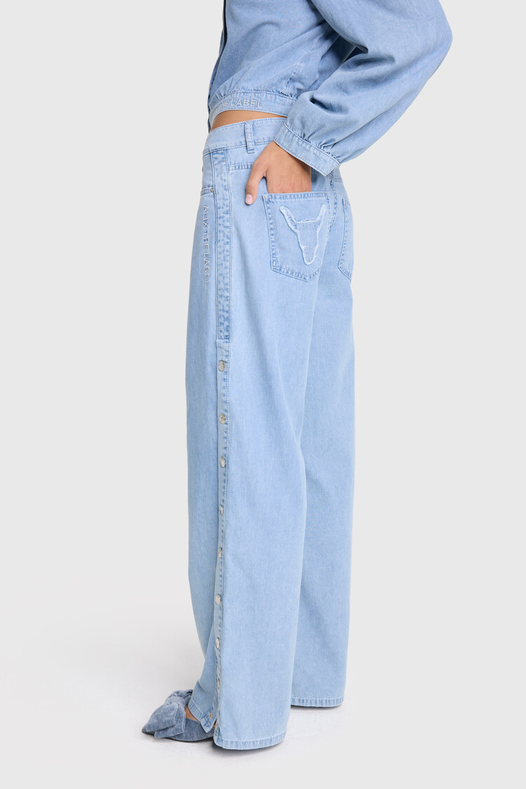 ALIX CHAMBRAY DENIM PANTS