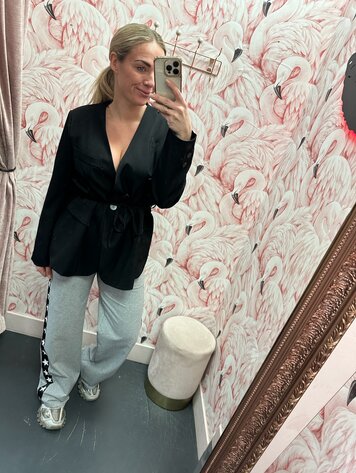 DAMES BLAZER CEINTUUR ZWART